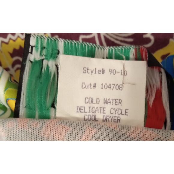 Vintage 90s Lip Service Psychedelic Mini Dress Rose Tag Y2K Rave USA Made SZ S - Picture 8 of 10